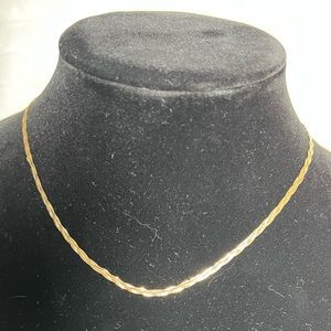 Tri-strand 10k Italian gold necklace